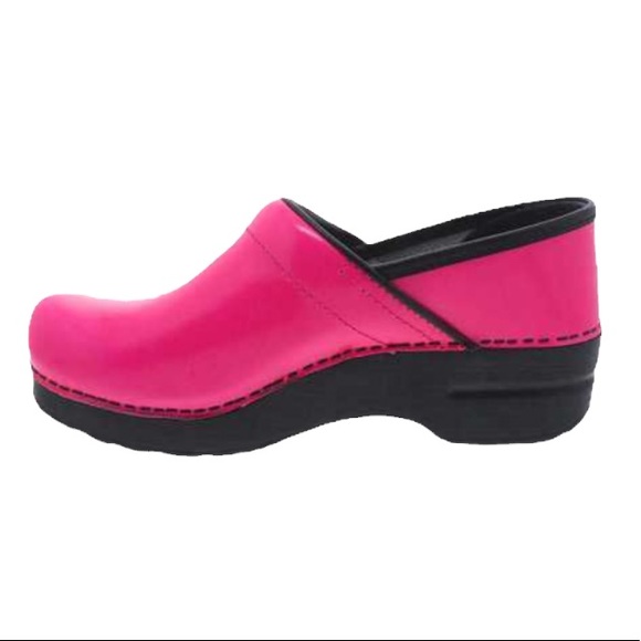 pink dansko professional clogs